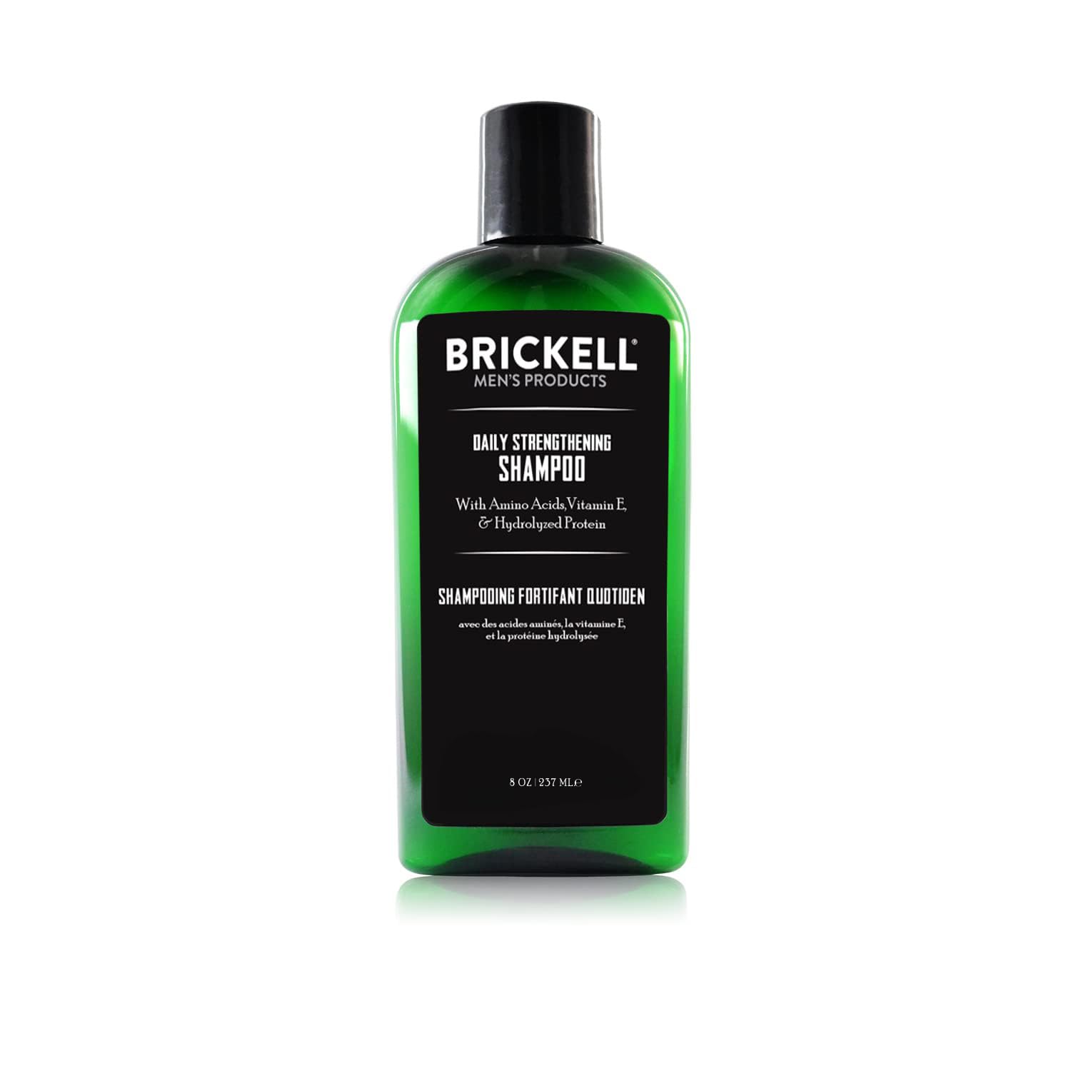 Brickell Men's Daily Strengthening Shampoo for Men, Natural and Organic Featuring Mint and Tea Tree Oil To Soothe Dry and Itchy Scalp, Sulfate Free and Paraben Free, 236 ml, Scented