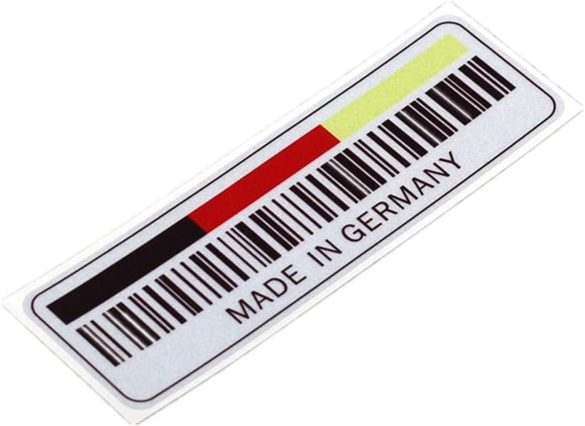 Car Styling Vinyl Decals Bar Code Made in Germany Quality Motorcycle Bike Racing Sticker 150x48mm