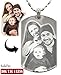 Personalized Photo Text Engraving Dog tags Custom Necklace Pendant Christmas Gift