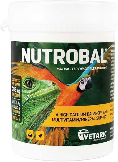Vetark Nutrobal Calcium & Vitamin D3 Mineral Powder 50g for Birds & Reptiles