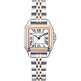 Szaikyri Classic Square Watch for Women Ladies Dress Watch | Water Resistant | Solid Stainless Steel Band | Dainty Vintage Design | Long-Last Vacuum Plating | Japanese Precise Movement
