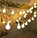 100 LED 38Ft/12m Globe Ball Outdoor / Indoor Led String Lights with Safety 31V transformer US Plug,Color Warm White(IP44 Waterproof)