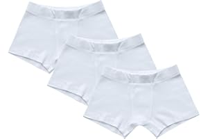 ORGANICKID Boys 100% Organic 100% Cotton Underwear GOTS Certified Kids Toddler Boxer Briefs Pack of 3