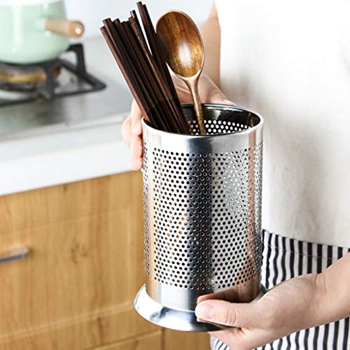 ☀ Dergo ☀ Storage Tube , Stainless Steel Household Chopsticks Kitchen Multifunctional Tableware Cage