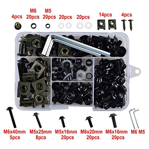 177 stks/M6 M5 Motorfiets Kuip Bout Kit Draagbare Kuip Schroef Set Kleurrijke Universele Motorfiets Schroeven Kuip Bout… - Image 4