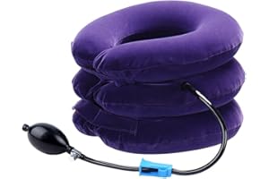 RUNZI Cervical Neck Traction Device Inflatable Neck Stretcher, Easy to Use for Chronic Neck and Shoulder Pain Relief Traction Spine Alignment, Neck Cervical Brace