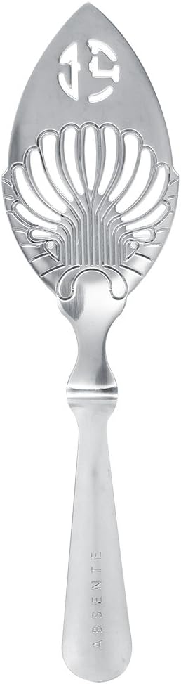 TOPINCN Vintage Absinthe Wormwood Spoon, 304 Stainless Steel, 16.3 x 4.1cm, Cocktail Bar Filter, Dishwasher Safe
