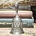 YES.YM Hand Call Bell Multi-Purpose Hand Bell for Wedding Decoration,Alarm,School Church Classroom,Bar (Silver)