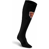 For Bare Feet NFL Adult Knee High-Performance Socks, All Black, Unisex Design, Recovery Wellness Exercise Accessory
