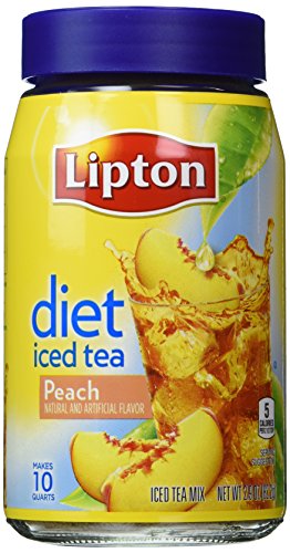 Lipton Iced Tea Mix, Diet Peach 10 qt  (Pack of 6)