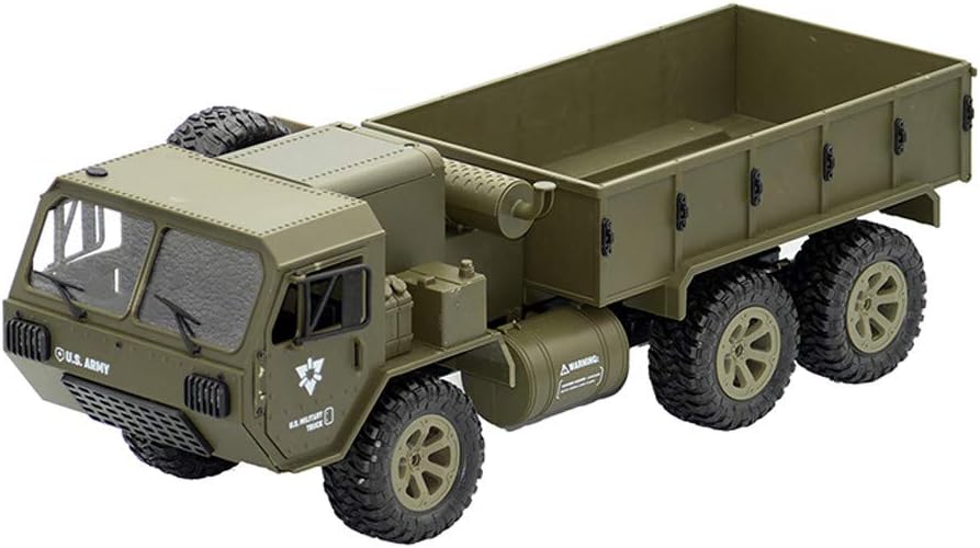 Oksea Army Military Truck FY004A 6WD RC Car 1/16 2.4G US Army Military Truck RTR Vehicle Crawler Off-Road (green)