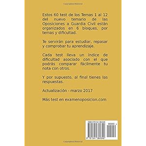 Test Oposiciones Guardia Civil: Volumen I - Temas 1 al 12 (Volume 1) (Spanish Edition)
