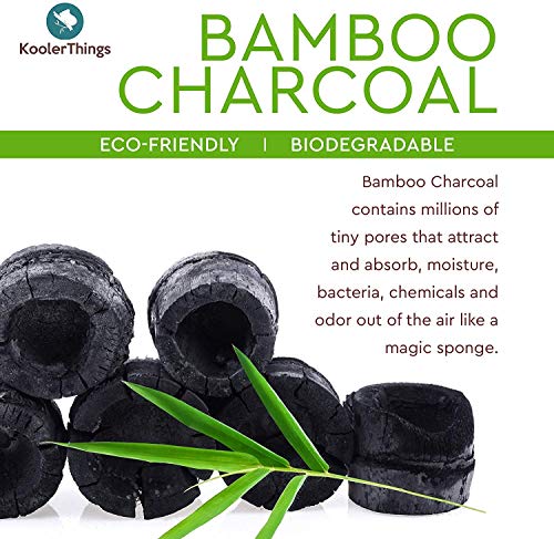 KoolerThings 9 Pack - Bamboo Charcoal Air Purifying Bags (1 X 1000g) (4 X 200g) (4 X50g) Natural Air Fresheners & Odor Eliminators for Home, Pets, Car, Closet, Shoes - Thumbnail 7