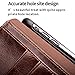 iPhone Xs MAX Case, QIALINO Slim Flip Genuine Leather Protective Cover iPhone Xs MAX Wallet Case with Card Holder - Brown