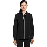Healing Hands Carly Collar Scrub Jacket for Women Zip Front 5 Pockets | Moisture-wicking Fabric, Rib-knit Cuffs, Easy Movement, 360&deg; Stretch Fabric, All-day Comfort, Machine Wash