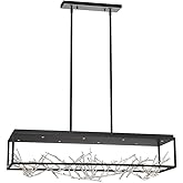 Eurofase Aerie 8 Light Medium Chandelier with Black/Silver Finish