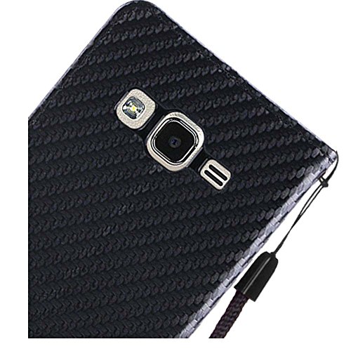 image for Express Wireless Tempered Glass+PU Leather Flip Wallet Carbon Fiber Te