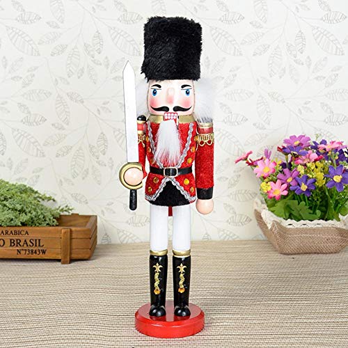 Handmade Painted Nutcracker Puppet Set Christmas Nutcracker Figures Ornaments Craft Desk Decoration - Thumbnail 2
