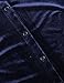 ASMAX HaoDuoYi Womens Turn-Down Collar Long Sleeve Velvet Boyfriend Shirt Dark Blue