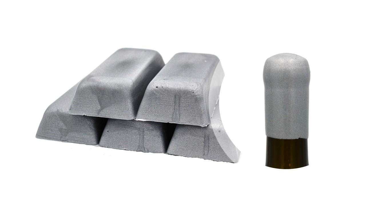 Generico Metallic Silver Shellac Pack of 500 g or Soft Sealing Wax for Sealing Bottles of Wine, Beer, Grappa, Liquor (Silver)