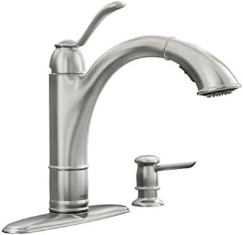 Moen Walden Single Handle Pull Out Kitchen Faucet Featuring
