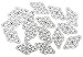 ALIMITOPIA 40pcs Filigree Flower Plate Charms,Hollowed-out Rhombic Pendant Connector for DIY Jewelry Making Wrapping Accessories (Antique Silver Tone)