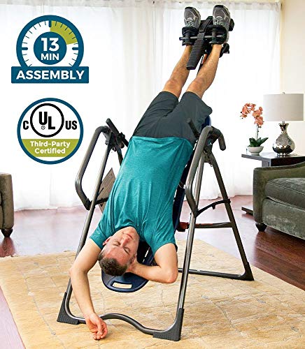 Teeter EP-960 LTD Inversion Table, 3rd-Party Safety Certified, Precision Engineering, with Extended Ankle Lock Handle and Better Back Accessories (Renewed)