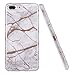 DOUJIAZ iPhone 7 Plus Case,iPhone 8 Plus Case, Gray Shiny Rose Gold Marble Design Clear Bumper TPU Soft Case Rubber Silicone Skin Cover for iPhone 7 Plus (2016) / iPhone 8 Plus (2017) ¡­