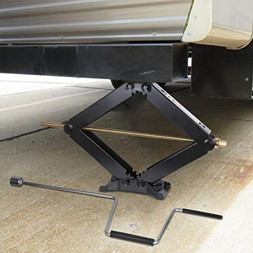 WEIZE Camper RV Trailer Stabilizer Leveling Scissor Jacks with Handle