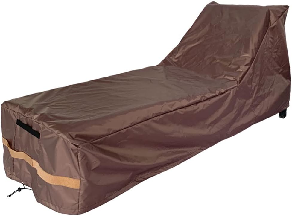 Patio Chaise Lounge Cover, Waterproof Sunlounger Cover, 420D Upgraded Heavy Duty Outdoor Lounge Chair Cover, Anti-UV and Dustproof Lawn Furniture Cover, Durable Oxford Cloth and Large 82 Inch : Garden & Outdoor