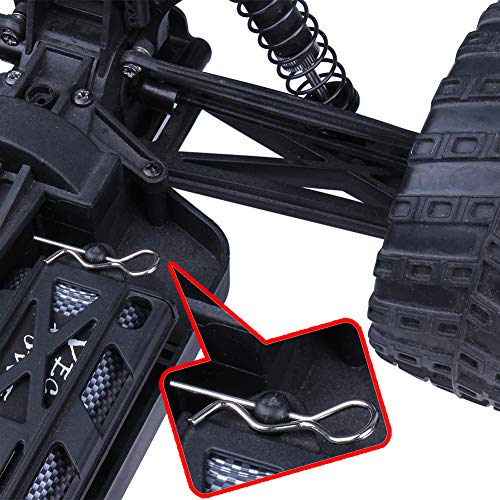 Hobbypark 1/18th-1/5th Small-Large RC Body Clips Bent Springy R Pins Hobby Car Truck Buggy Crawler Body Shell Vehicle Spare Parts (100-Pack) - Thumbnail 6