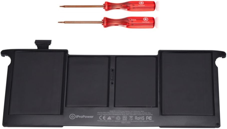 iProPowerA1375 Replacement Battery Compatible with Apple MacBook Air 11" inch A1370 (Late 2010 Version) MC505 LL/A, MC506 LL/A 661-5736 020-6920-B [5200 mAh,7.3V 35Wh, 4 Cells]