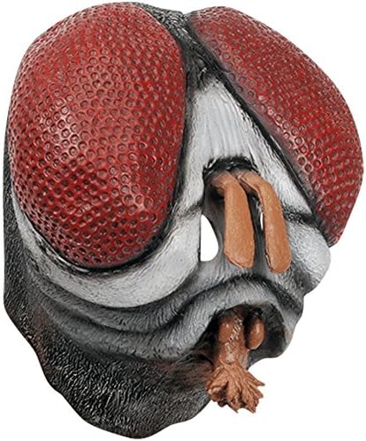 Star Power Insect House Fly Full Head Mask, Black Red, One Size