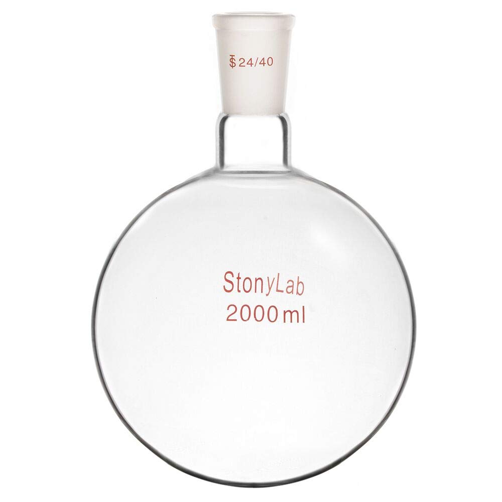 StonyLab 2000 ml Glass Single Neck Round Bottom