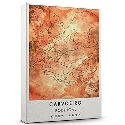 Carvoeiro Map Poster, Portugal Map Art Poster, Map