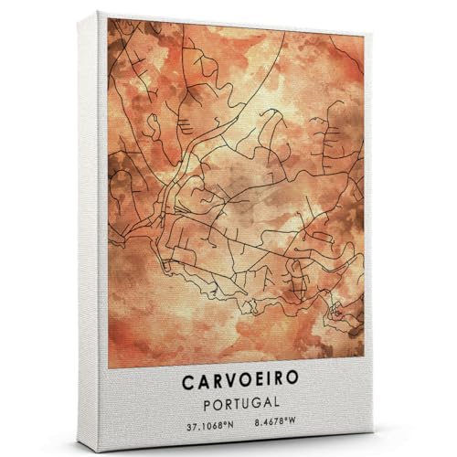 Carvoeiro Map Poster, Portugal Map Art Poster, Map