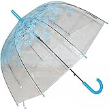 Kung Fu Smith Transparent Cartoon Floral Clear Bubble Rain Umbrella