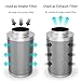 4 Inch Air Carbon Filter with Reversible Flange Odor Control Activated Charcoal Filter Pre-Filter Included Air Scrubber for Grow Tent Indoor Plants