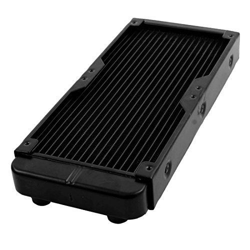 uxcell Aluminum Computer CPU 18 Pipes Water Cooling Heat Exchanger Radiator Black