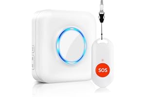BITIWEND Caregiver Pager Wireless Doorbell Call Button for Elderly Life Alert Home Emergency Doorbell SOS Call Alert System Nurse Call Bell for Patients/Seniors/Disabled