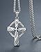 Men's Stainless Steel Celtic Knot Cross Religious Pendant Necklace, Unisex, 24