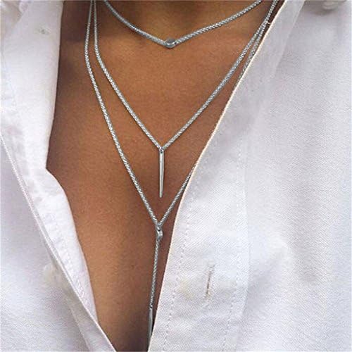 Women Necklace,Toponly Women Jewelry Tassel Multilayer Elegant Chain Necklace (fashion Silver)