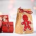 NIMU 12 Pack Christmas Bag Reusable Craft Paper Boxes for Gift and Presents Candies Cookies Bundle Xmas Theme Gift Wrapping Bags Great Holiday Bulk Prime