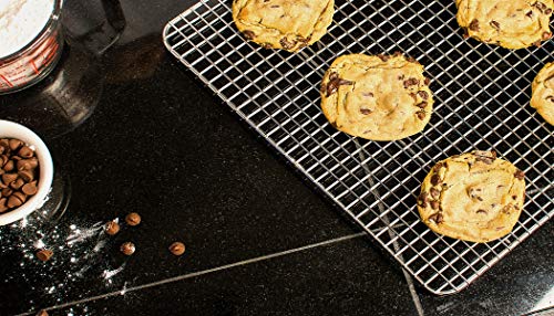 image for KITCHENATICS Commercial Grade Stainless Steel Cooling Rack, Thick-Wire