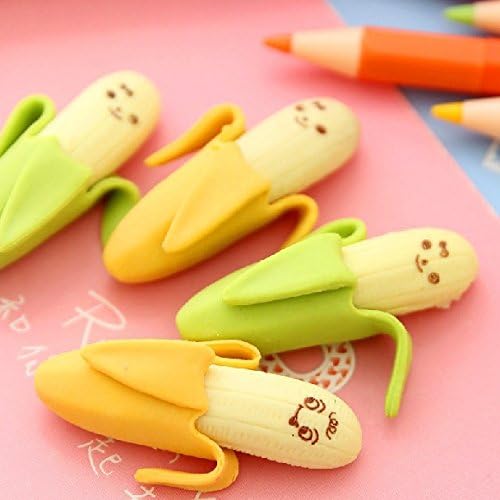 Erasers Cute Banana Shaped Pen Rubber For Kids Student Learning Child Creative Gift