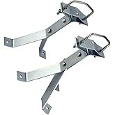Skywalker 8” Heavy-Duty Wall Mount Pair for TV Antenna Mast with (2) Brackets with Lag Bolts