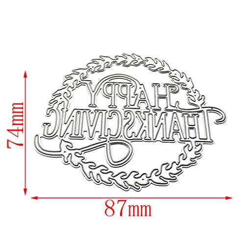 Susada Happy Thanksgiving Metal Steel Cutting Dies Stencils Embossing DIY Scrapbooking - Thumbnail 6