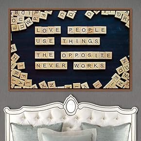 signwin Framed Canvas Wall Art Pressed Quotes 3D...