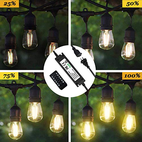 SUNTHIN 360 Watts Outdoor String Lights Dimmer Wireless Remote Control