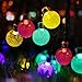 Globe Solar String Lights, 30 LED 20ft Outdoor Fairy Bubble Crystal Ball String Lights Christmas Decorative Lighting for Halloween Holiday Wedding Garden Patio Party Thanksgiving, 2-Pack